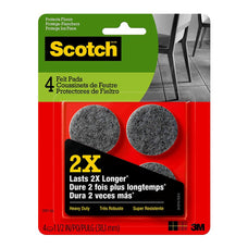 Scotch Heavy Duty Felt Pads, 3.8cm Round, Pack of 4 (SP871) FP11260
