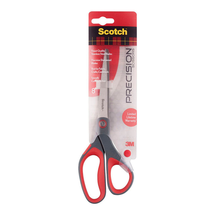 Scotch Precision 8" Scissors - Grey/Red (Code #1448) FP10654