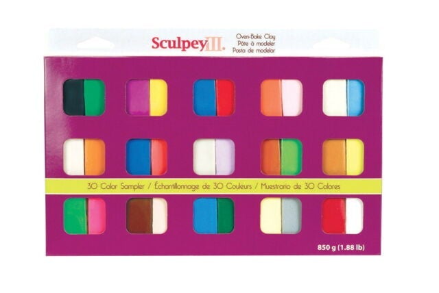 Sculpey III Clay Colour Sampler Multicolour Pack 28g Pack of 30 JA0408564