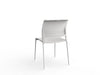 Knight's Game 4-Leg Conference Chair, White Powdercoated Frame (Choice of Shell Colour)
