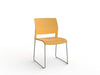 Knight's Game Skid Frame Conference Chair, Silver Frame (Choice of Shell Colour)