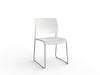 Knight's Game Skid Frame Conference Chair, Silver Frame (Choice of Shell Colour)