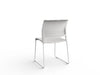 Knight's Game Skid Frame Conference Chair, White Frame (Choice of Shell Colour)