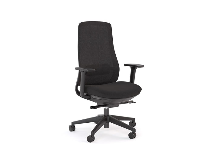 Knight's Lume Mesh Chair, Black Mesh Fabric, Unassembled
