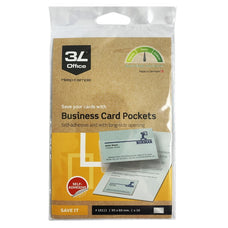 Self Adhesive Business Card Pockets - Top Opening x 10's Pack CX231670