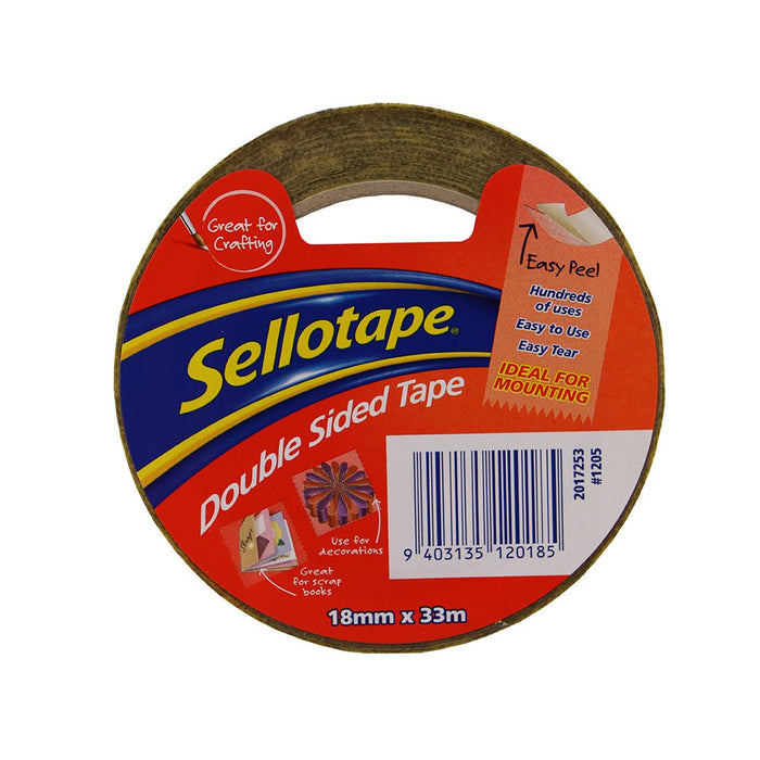 Sellotape 1205 Double Sided Tape 18mm x 33m CX2017253