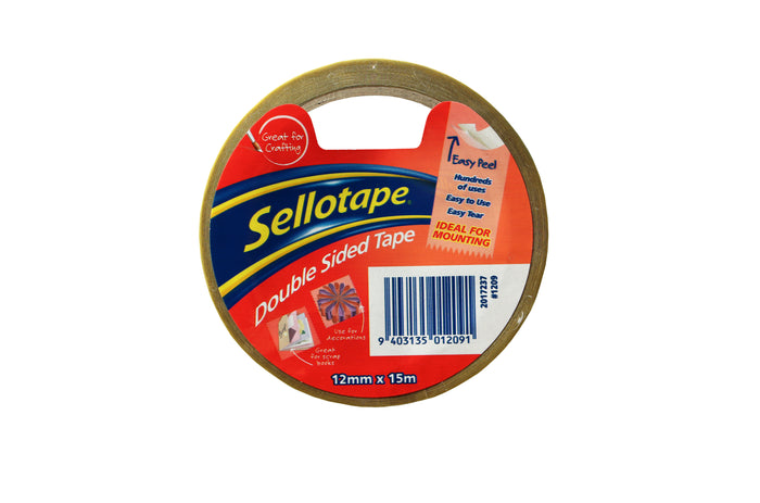 Sellotape 1209 Double-Sided Tape 12mm x 15mt CX2017237