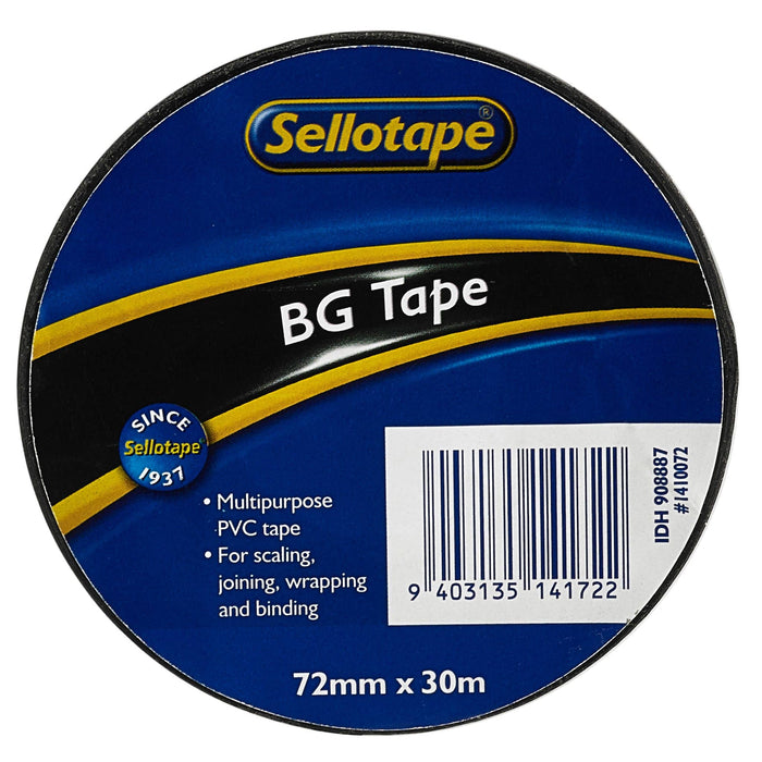 Sellotape 1410 BG Tape Black 72mm x 30m CX908887