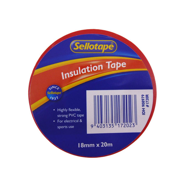 Sellotape 1720R Insulation Red 18mm x 20m CX908979