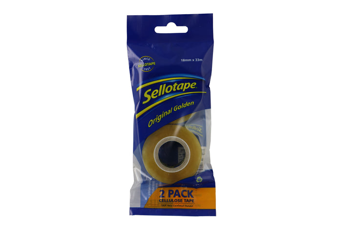Sellotape 3274 Cellulose 2-Pack 18mmx33m CX1721272