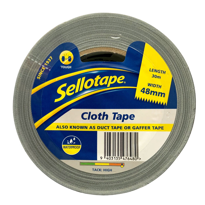 Sellotape 4705BKR Black Cloth Tape 48mm x 30mt CX907056