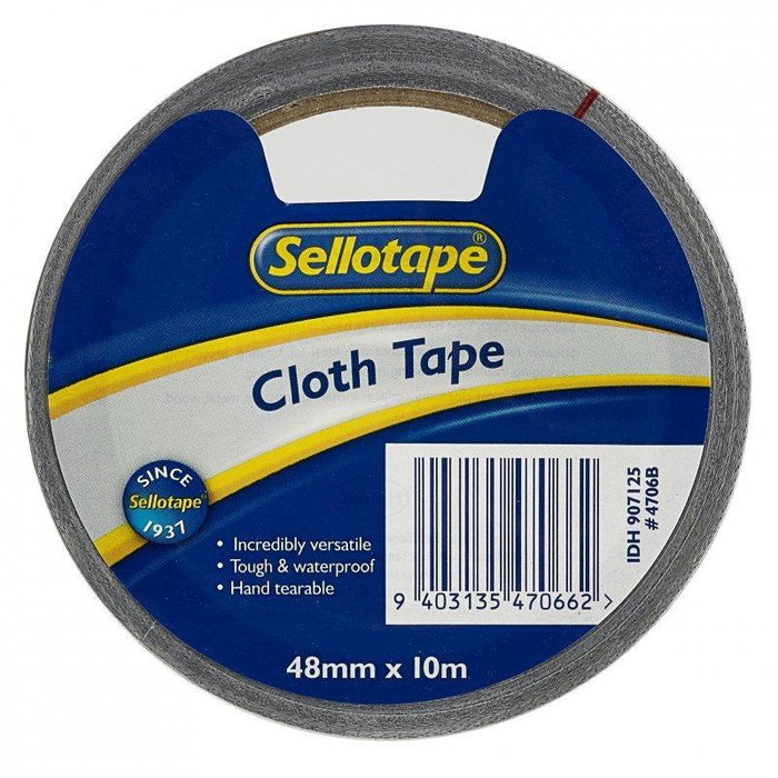 Sellotape 4706B Black Cloth Tape 48mm x 10mt CX907125