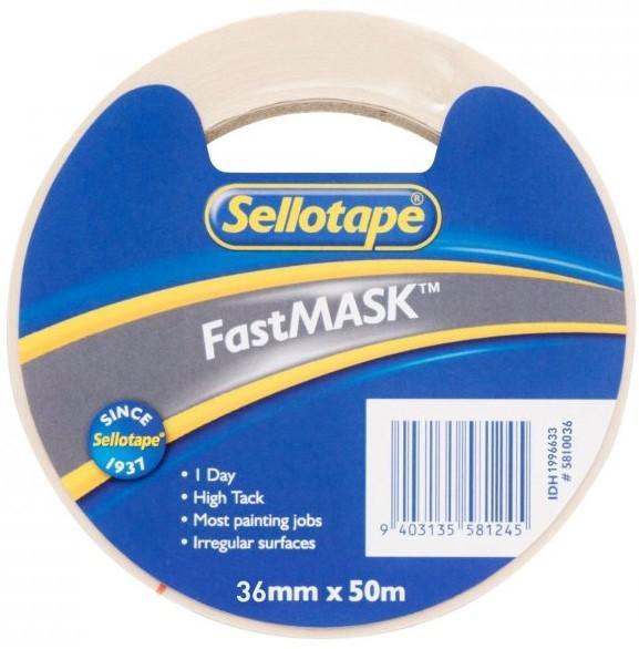 Sellotape 5810 FastMASK Masking Tape 36mm x 50mt CX1996633