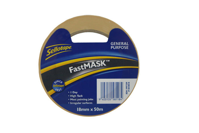 Sellotape FastMASK Masking Tape 18mm x 50mt CX1997319