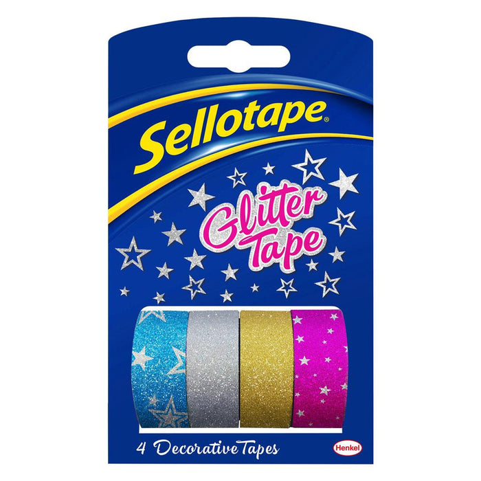 Sellotape On-Hand Refills 18mm x 3m 4 Pack Glitter CX2252143