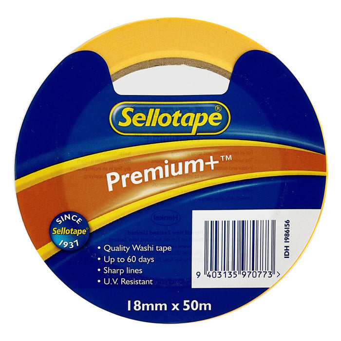 Sellotape Premium+ Washi Masking Tape 18mm x 50m CX1986156