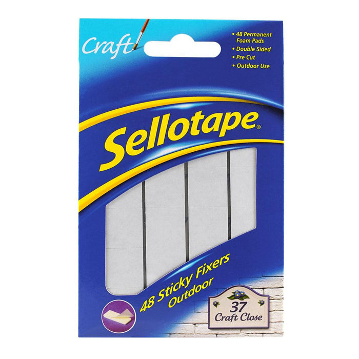Sellotape Sticky Fixer Pads Outdoor 48 Pack CX1445421