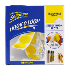 Sellotape Sticky Hook Spots Removable 22mm 125 Pack CX2055787