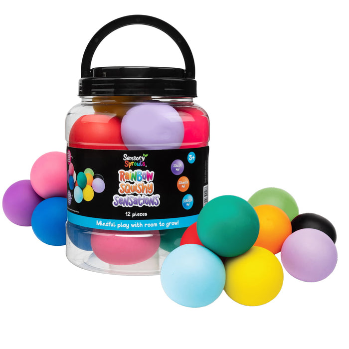 Sensory Sprouts Rainbow Squishy Sensations Jar of 12 CX1002923