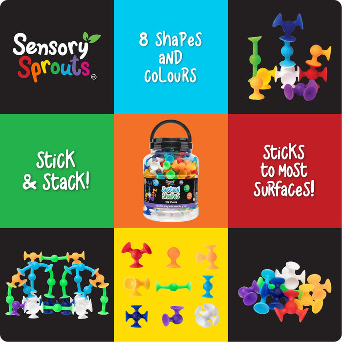 Sensory Sprouts Suction Pieces Jar of 100 CX1002925