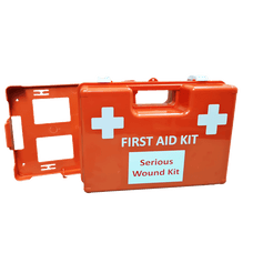 Serious Wound, Portable Trauma First Aid Kit, In Orange Wall Mountable, First Aid Box DTTFAK003