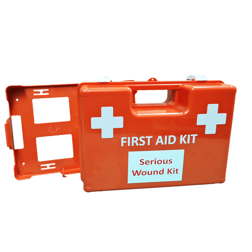 Serious Wound, Portable Trauma First Aid Kit, In Orange Wall Mountable ...