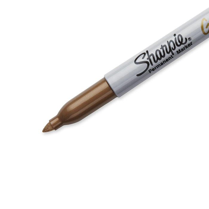 Sharpie Metallic Fine Permanent Marker, Metallic Gold, Pack of 12 (SH1823889) CD1823889