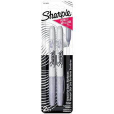 Sharpie Metallic Fine Point Permanent Marker, Silver, Pack of 2 (39108PP) CD39108PP