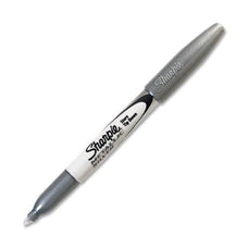 Sharpie Metallic Permanent Fine Marker, Silver, Pack of 12 (S39013) CD39013