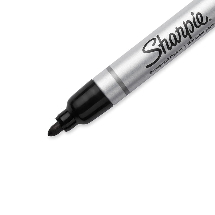 Sharpie PRO 1.5mm Bullet Nib Permanent Marker, Aluminium Barrel, Black, Pack of 12 CDS20093047