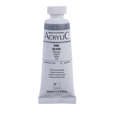 ShinHan Professional Acrylic Paint 50ml Silver 566 CXSH11233010566