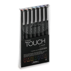 ShinHan Touch Liner Marker Set Brush Assorted Colours 7 Pack CXSH4305007