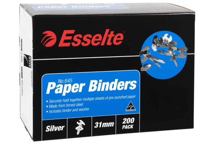 Silver Paper Fastener / Binder 31mm x 200 AO0006454