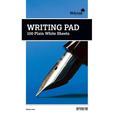 Silvine A5 Plain Writing Pad, 100 Sheets CX1002206