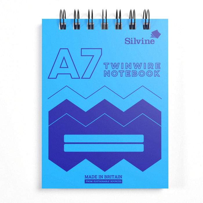 Silvine A7 160 Pages Twin Wire Bound Polyprop Cover Notebook Assorted Colours CXPOLYA7AC