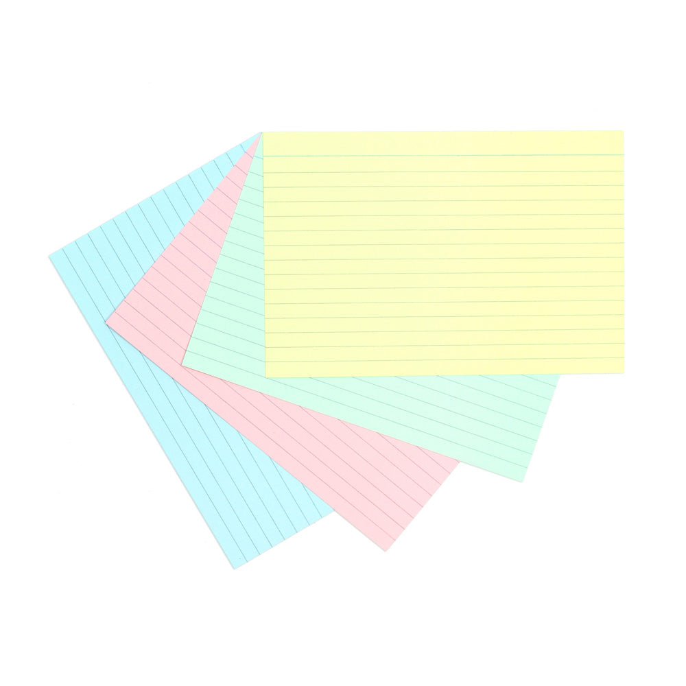 Silvine Record Cards 6 x 4 Ruled Assorted Colours | Files & Folders ...