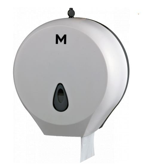 Single Roll Jumbo Toilet Roll Dispenser - Silver MPH27549