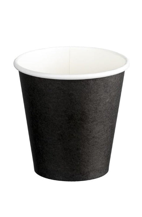Single Wall PE Paper Cups, Black, 6oz, 230ml x 1000's pack MPH16000