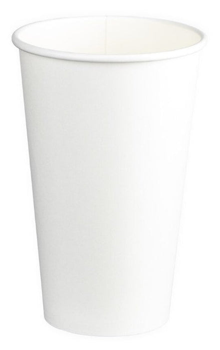 Single Wall PE Paper Cups, White, 16oz, 510ml x 1000's pack MPH16040