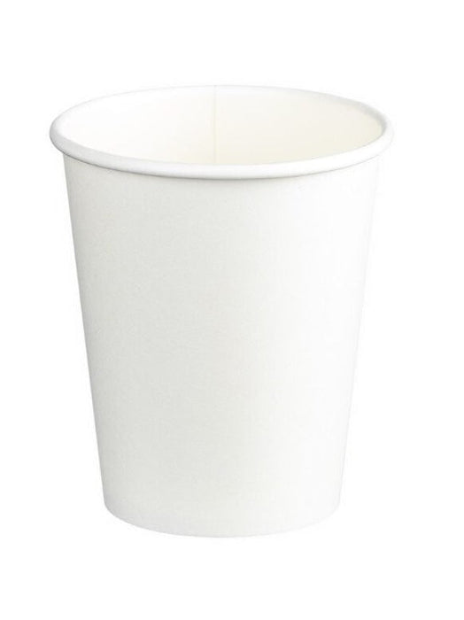 Single Wall PE Paper Cups, White, 8oz, 280ml x 1000's pack MPH16030