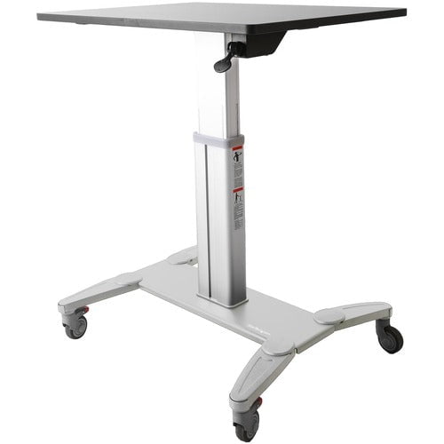 Sit Stand Mobile Workstation - Rolling Desk - One-Touch Height Adjustment with Lock - Standing Desk Converter - Mobile Desk IM4085993