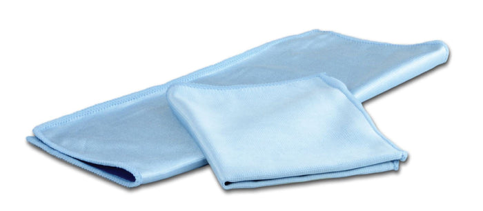 Soft Cotton Glass Cleaning Cloth 400mm x 400mm x 100's pack - Blue MPH33150