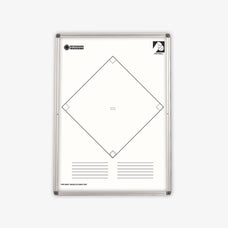 Softball Coaching Acrylic Printed Whiteboard plus Acrylic Lacquer Steel Whiteboard 600 x 900mm (Double Sided) NBSBLGASOF