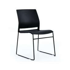 Soho Visitor & Conference Chair, Black Frame, Black Seat MG_SOHOBCHR_B