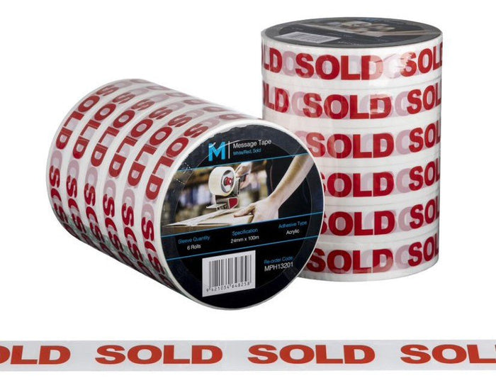 SOLD Printed Tape 24mm x 100mt x 72 rolls Carton MPH13201