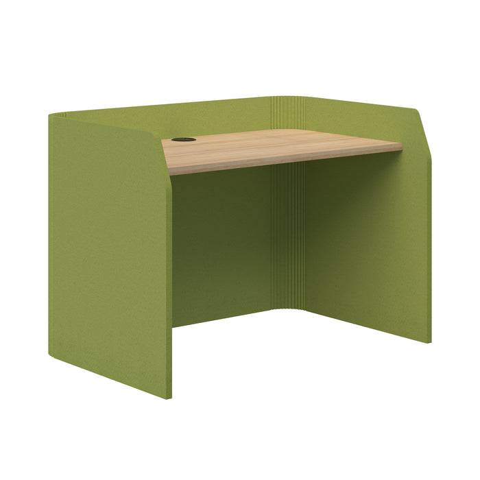 Sonic Focus Desk Acoustic Desk, 850mm High x 1200mm Long x 800mm Deep, Choice of colours Banana Green Classic Oak AT1504-3900035