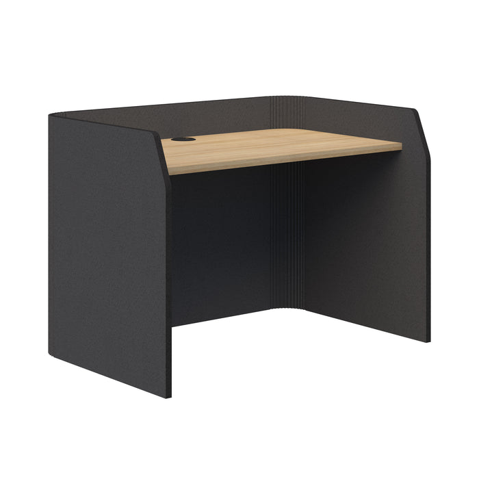 Sonic Focus Desk Acoustic Desk, 850mm High x 1200mm Long x 800mm Deep, Choice of colours Charcoal Grey Classic Oak AT1504-3900039