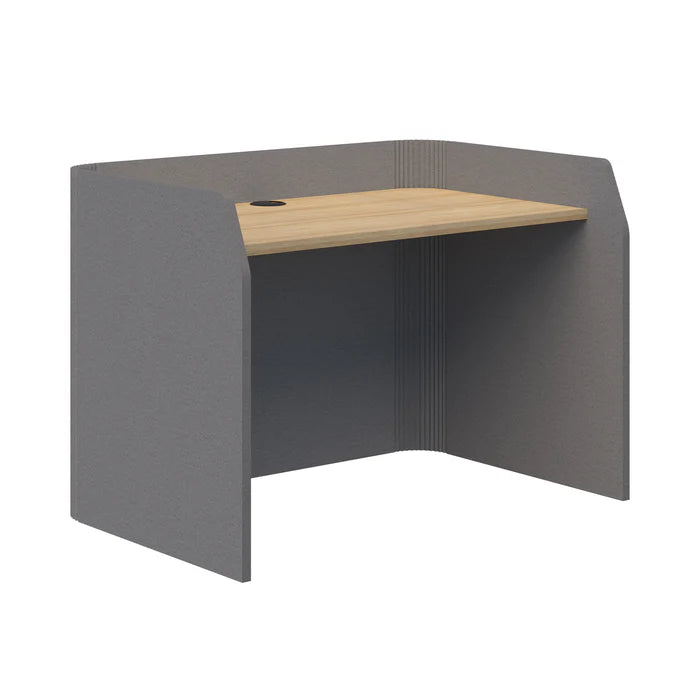 Sonic Focus Desk Acoustic Desk, 850mm High x 1200mm Long x 800mm Deep, Choice of colours Grey Classic Oak AT1504-39000312