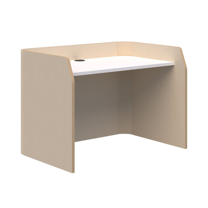 Sonic Focus Desk Acoustic Desk, 850mm High x 1200mm Long x 800mm Deep, Choice of colours Natural Snow AT1504-39000316