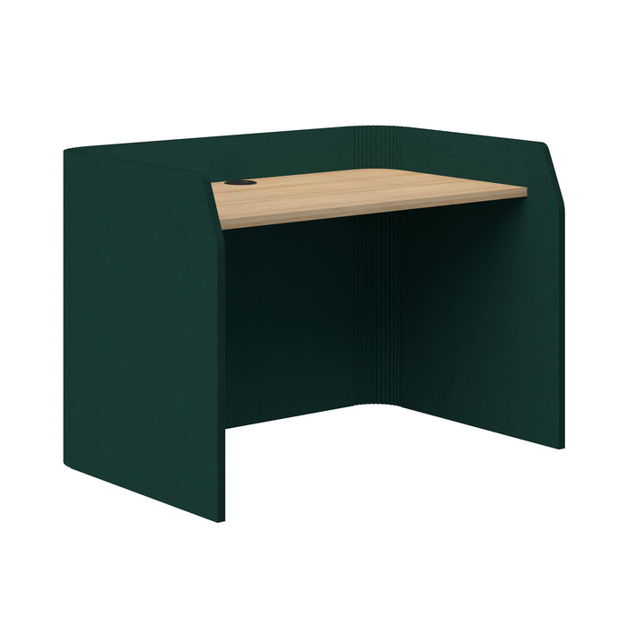Sonic Focus Desk Acoustic Desk, 850mm High x 1200mm Long x 800mm Deep, Choice of colours Peacock Green Classic Oak AT1504-39000323